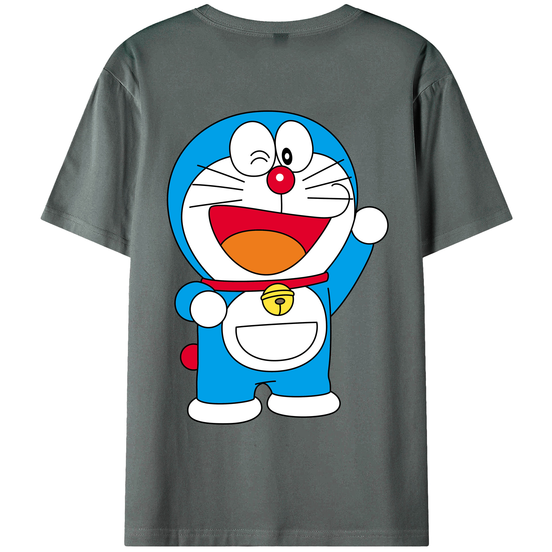 （画像用） ドラえもん Doraemon 綿100％ メンズ半袖Tシャツ（バックプリント） 通気性